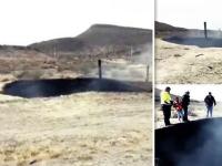 Дымящийся кратер в Мексике: крушение инопланетного корабля или падение метеорита? (видео)