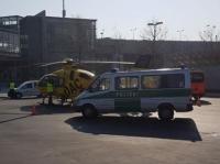 Необычная авария в Берлине: автобус столкнулся с вертолетом