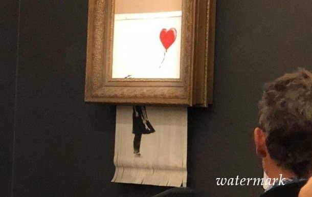Картина Бэнкси за $1,4 млн самоуничтожилась после продажи
