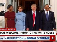 Дональд и Мелания Трамп прибыли в Белый дом на традиционное чаепитие (фото)