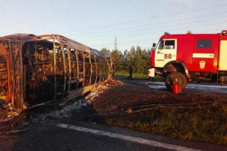 В российском Татарстане сгорели заживо 14 пассажиров автобуса (фото, видео)