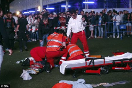 Во время музыкального фестиваля в Мадриде погиб воздушный акробат (фото, видео)