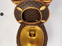 Представлен унитаз стоимостью 100 тысяч долларов из золота и порезанных на куски сумок от Louis Vuitton
