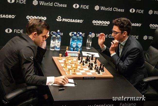 Карлсен и Каруана разошлись миром в седьмой партии матча за шахматную корону